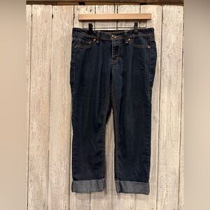 Women's Cropped Jeans in Dark Blue